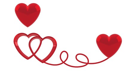 3D illustration of Valentine's love background