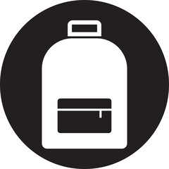 Backpack, School bag flat Icon. Back to School Concept Vector. Sign bag for school children, student, travel and hiking tourist symbol. Suitable for website design isolated on transparent background.