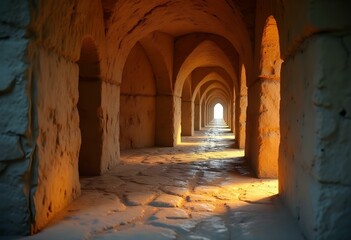 Ancient Labyrinth Mystical 3D Maze Ruin Enchanted and Shrouded in Mystery with Magical Fantasy Elements