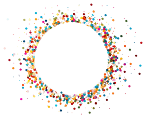 PNG Confetti circle white background celebration.