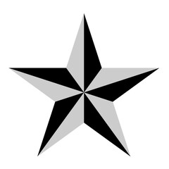 icono estrella 5 puntas sombreada