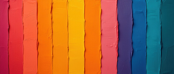 Abstract color spectrum transitioning smoothly, Vibrant color palette featuring fabric rolls in various shades, perfect for design and textile projects. Bright and cheerful arrangement.