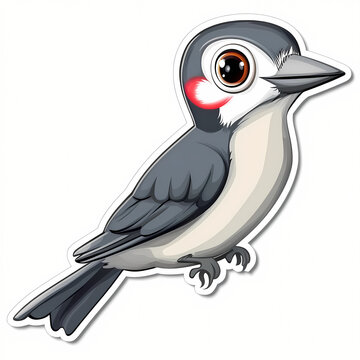 recommend clip art: Cute Cartoon Woodpecker Sticker Illustration