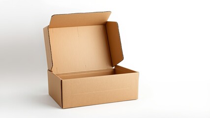 High-Resolution Silhouette of an Empty Cardboard Box on Transparent Background for Creative Use