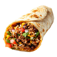 Burrito on Transparent Background