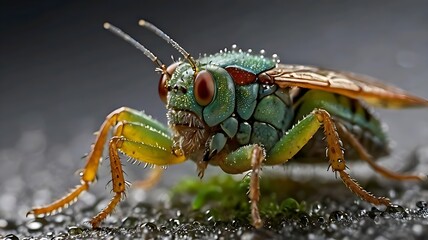 Fototapeta premium grasshopper on a leaf