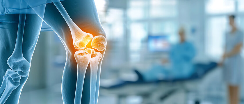 Detailed Xray of knee with patellar dislocation