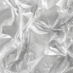 Obraz premium Wrinkled transparent plastic texture for abstract backgrounds, packaging, and modern industrial design inspiration.
