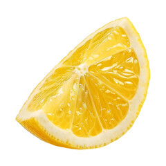 Lemon Slice on Transparent Background