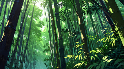 Peaceful Bamboo Forest