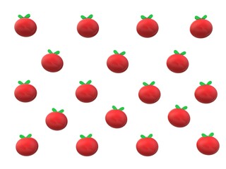 seamless pattern with red fruits