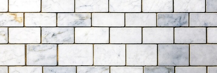 Obraz premium Classic Design A Seamless Background of Glossy, Textured, and White Rectangular Brick Tiles