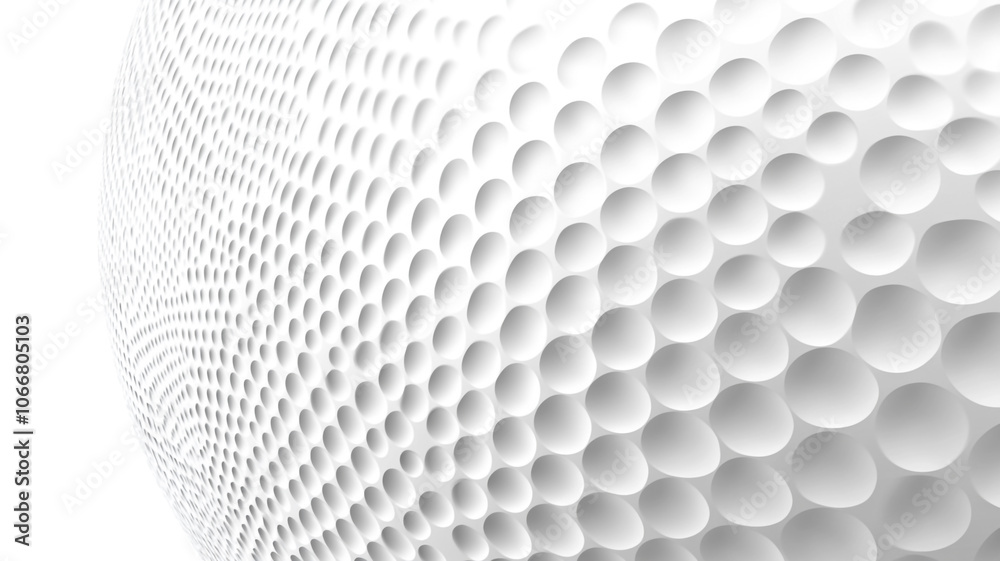 Poster abstract texture of white spherical patterns in a minimalist design environment
