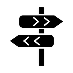 Street Sign glyph icon