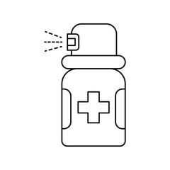 spray line icon with white background vector stock illustration