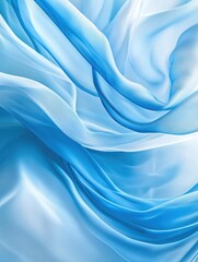 Obraz premium Cascading Blue Silk Fabric