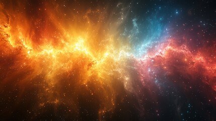 Fototapeta premium Galactic Fire Intricate Cosmic Patterns