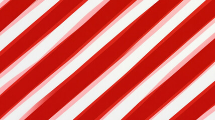 Fototapeta premium Bold red and white diagonal stripes create a striking background design for festive occasions