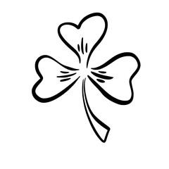 St. Patrick's Day. Retro Style Emblems leaf clover