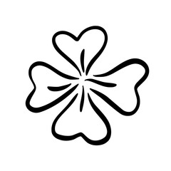 St. Patrick's Day. Retro Style Emblems leaf clover