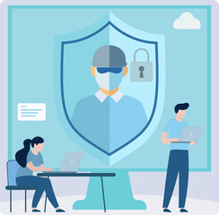  Safeguarding the System, Protecting the Realm, Data Shield. The concept is about cybersecurity and data protection.