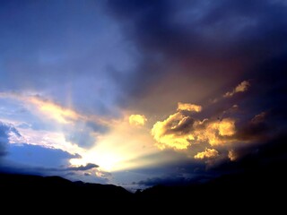 Beautiful HDR Sunset Natural Background