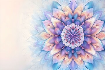 Fototapeta premium Pastel Mandala Abstract Background Illustration
