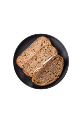 Brown bread with seeds and grains for sandwiches