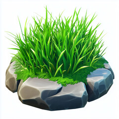 Grass on a white background