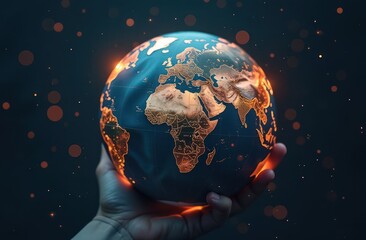 Fototapeta premium Planet Earth 3D illustration, cartoon, water planet earth, living planet. Save the Planet Concept. Happy Earth Day.