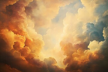 Background of Renaissance Cloud Painting