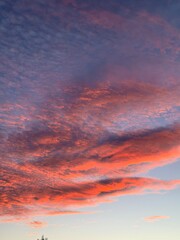 red sunset sky