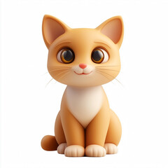 Cat on a white background