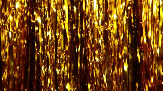 footage of gold tinsel background