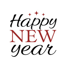 happy new year lettering