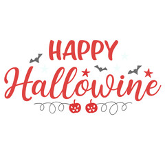 happy hallowine lettering
