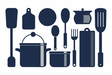 Black kitchen utensil isolated on white background