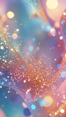 Fototapeta premium Abstract background with soft, flowing pastel colors and sparkling glitter