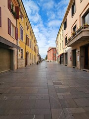 narrow street in the town