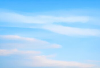 Obraz premium blue sky with white clouds. copy space.