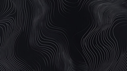 Abstract black and white wavy lines