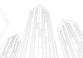 Fototapeta premium Architecture building. Design background vector illustration