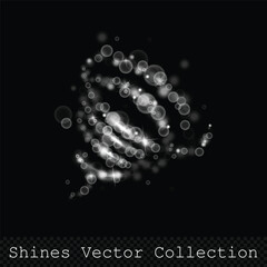 Magical White Glitter Bokeh Spiral for Festive Creations