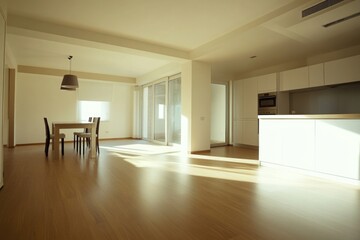 Obraz premium Modern Open Kitchen and Living Room