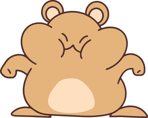 Cute Illustration of a funny hamster