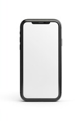 Smartphone with black case