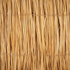 Detailed texture of straw fence, countryside simplicity, soft focus