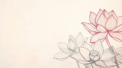 Fototapeta premium Minimalist Lotus Design