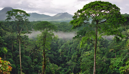 Obraz premium Dense Rainforest on Bioko Island