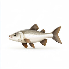 Obraz premium Fish on a white background